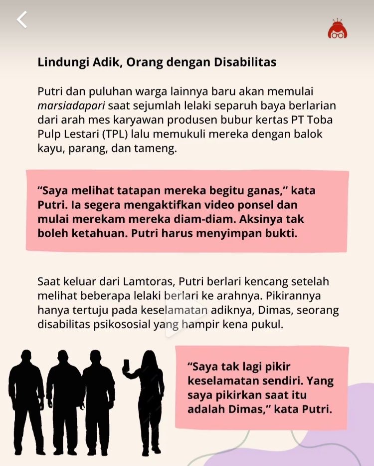 ekowboy2's tweet photo. Kisah pilu perlawanan Putri Ambarita yang dipukuli karena  melindungi adiknya yang disabilitas 

Sekitar 150 orang diduga suruhan TPL datang membawa balok, parang, dan tameng. Mereka memukuli warga. Kepala Dimas robek. Putri dipukul di kepala, punggung, dan kaki sampai linglung. Harus terapi psikolog.

Semua ini terjadi karena mereka mempertahankan tanah yang sudah diolah turun-temurun. Bukan karena mereka menyerang. Mereka hanya menolak diusir dari tanah peluhnya sendiri.

Perusahaan yang sama kini jadi tersangka korporasi kasus transfer pricing. Dugaan kerugian negara Rp2 triliun

Usut tuntas mereka harus membayar kejahatan & keserakahan yang mereka perbuat!!