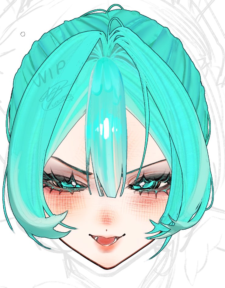 Nerummi's tweet photo. im finnaly satisified with my artstyle 😭🩷🩵 https://t.co/FOzS6tBpcW