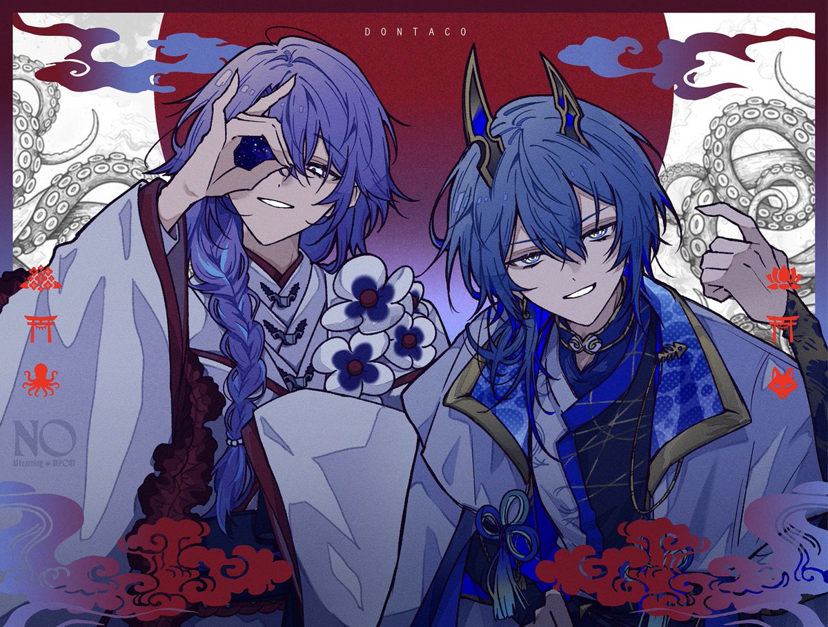 zkhm_0p0's tweet photo. 和装人外㌠🐙🐺
#ドロウイング
#ショウゾウ画 https://t.co/jFkHcBkXpe