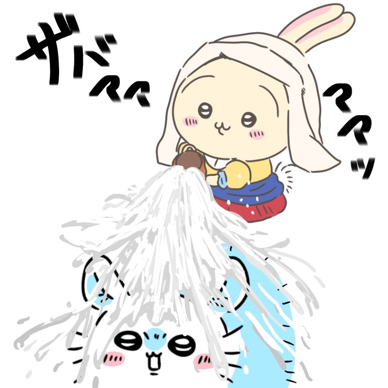 Momousa910's tweet photo. 牛乳を注ぐうさぎ
#ちいかわファンアート https://t.co/7HoDqWDxDI