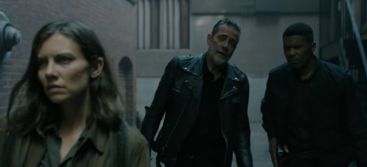 AShKimyl's tweet photo. I noticed that in 3x02, Negan brings up the "self-exile" option again.
''sad thing is they're better off without me,the happy truth is I'm better off without them.''
The interesting part is that he keeps watching Maggie's reaction. 
I see u sir. https://t.co/bWjT94SeJ6