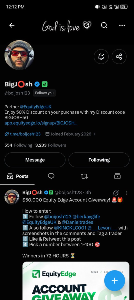 crystalking00's tweet photo. @boijosh123 @berkayglife @EquityEdgeUK @Danieltrades @KINGKLC001 @___Levon___ @Jonatha69390561 

NO : 50 

All done ✅ 

All account followed ✅ proof below https://t.co/qUsV9v4lpH