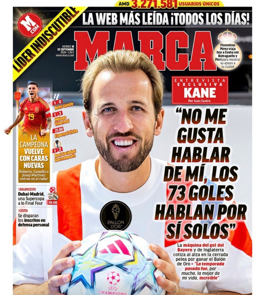 BigFrman's tweet photo. Lamine Yamal won the World Cup for Spain. Yet their two biggest newspapers are out here promoting his Ballon d'Or rivals instead of him. This is what playing for Barcelona cost you in Spain. https://t.co/SbcbC1QCgj
