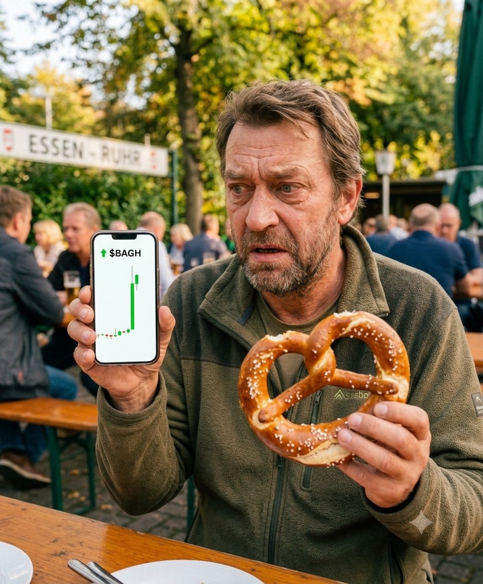 GuentherSol's tweet photo. My wife Ingrid asked why I am staring at green candle charts instead of eating my pretzel. I told her: "Ingrid, this isn't a pretzel. This is upcoming liquidity. https://t.co/r5FkMDQRMh