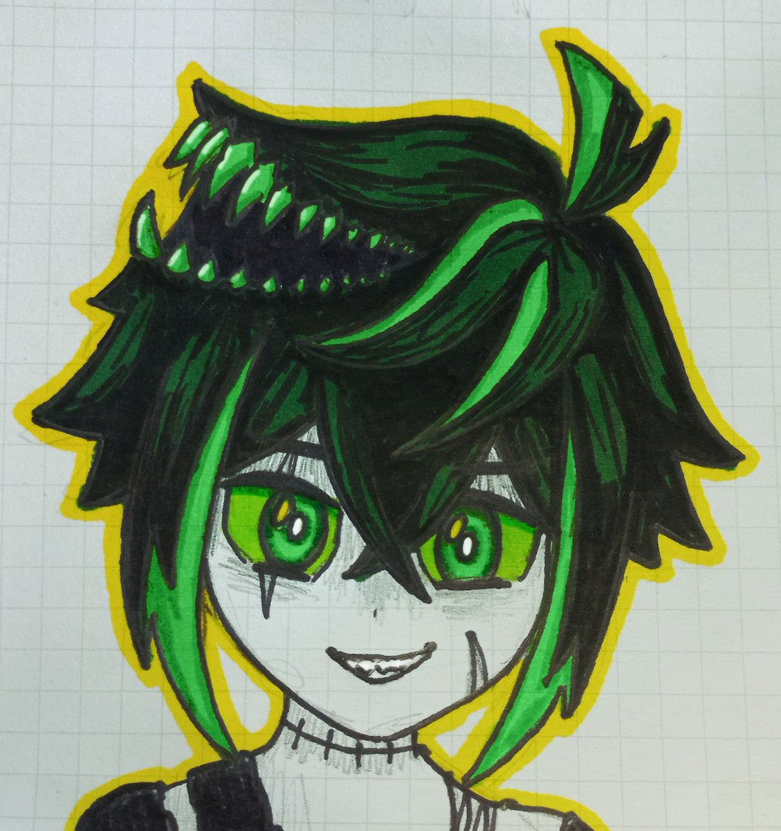 The_Digital_Fox's tweet photo. I can't overstate how much I adore the new model. 🧪⚠️
Anyway, here's a little doodle I did while watching the vod today! (still figuring out how to draw him) #biohazart https://t.co/VtTHjosY0q