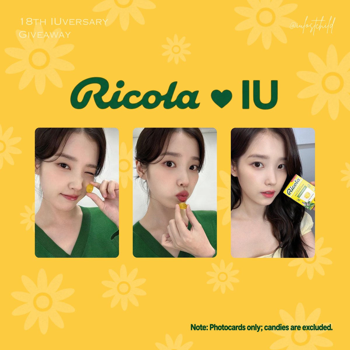 iulostchild's tweet photo. ˚₊✧ 18th IUversary Giveaway — Pt. 2 ✧₊˚

ꔛ Official IU × RICOLA Photocard Set

How to join:
• Follow &amp; Repost
• Reply with your favorite IU song 💜 +
#아이유의_18년지기_소울메이트
#UAND1_8ESTSOULMATE

Note: Winner will shoulder the shipping fee

⏰ until 9/20
🇵🇭 only https://t.co/ZLvmrg2hvE