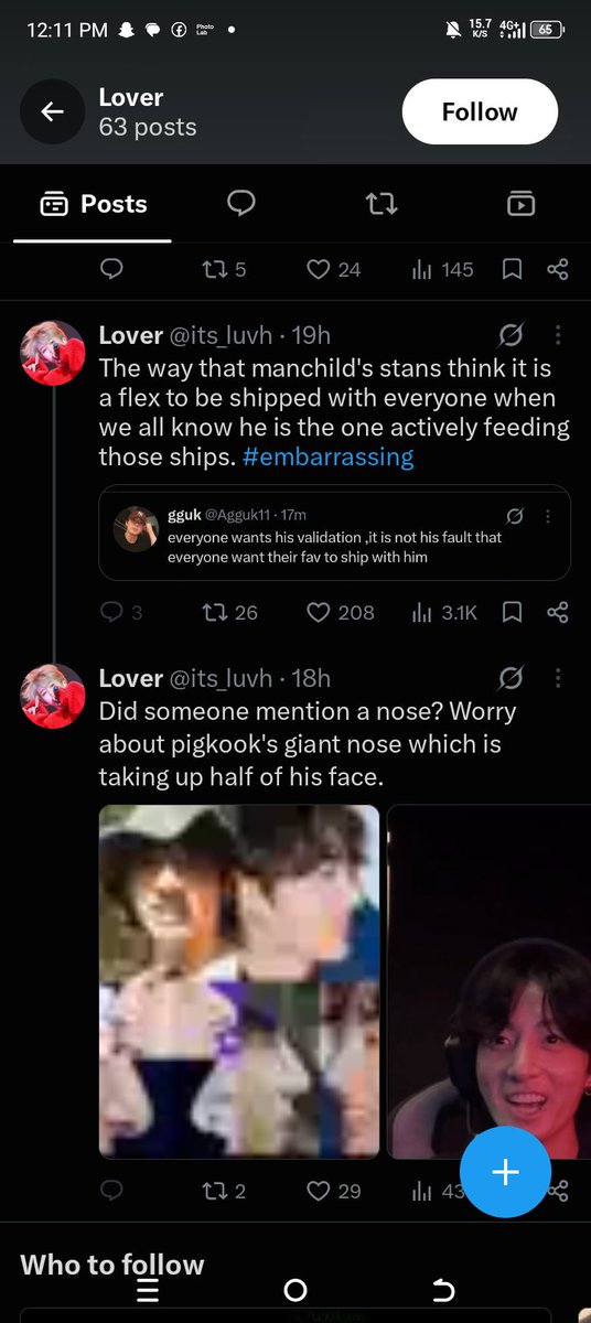 goldt4al's tweet photo. @its_luvh @btschartsxdaily And this was you yesterday, Jungkook was actively feeding shippers because he interacts with everyone, what about this one can you explain it, JUNGKOOK has never posted Jimin in his ig,both old and new account,it's always your manchild pigmin,now you want to praise him imao https://t.co/vTmFGFsqTI