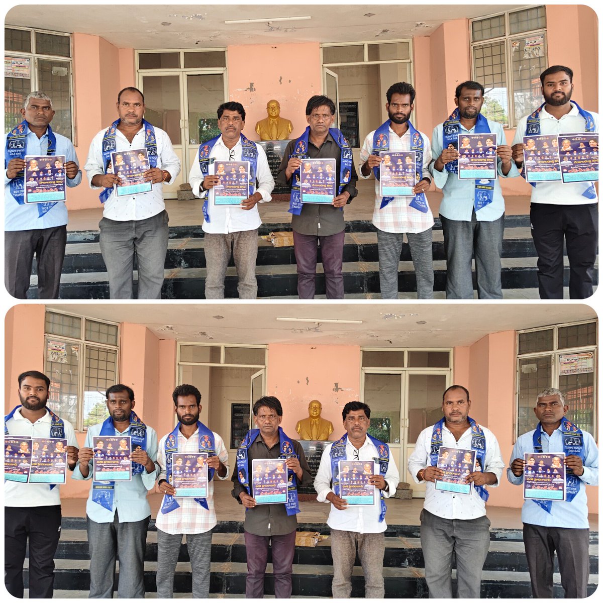 TheBspVoice's tweet photo. అక్టోబర్ 9న ఛలో హైదరాబాద్.💙

మాన్యవర్ కాన్షిరాం గారి వర్ధంతి సందర్భంగా హైదరాబాద్ బడంగ్ పేట్ లోని బహుజన రాజ్యాధికార సమరబేరి సభ నిర్వహించడం జరుగుతుంది.
అట్టి సభకు సంబంధించిన కరపత్రాలను మహబూబ్నగర్ జిల్లా కేంద్రంలోని ముఖ్య నాయకుల సమక్షంలో రిలీజ్ చేయడం జరిగింది.
#BspForTelangana https://t.co/zi1PdkRpvf