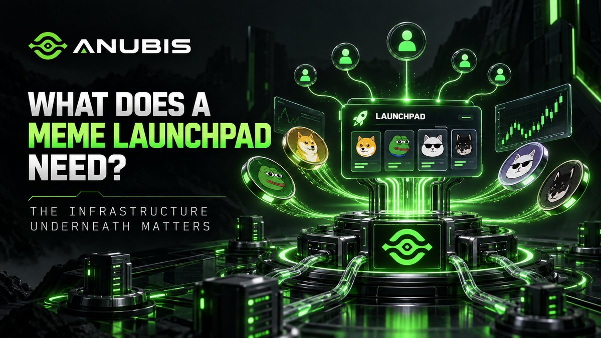 AnubisChainL1's tweet photo. What does a meme launchpad need from the chain underneath?

Launching a token is only one part of the experience. 

A launchpad also has to support what comes next — users interacting with applications, assets moving onchain, and trading activity growing around new launches.

🔑 That makes the infrastructure underneath matter.

Anubis is EVM-compatible, giving launchpad applications a familiar environment to build in and connect with the wider onchain ecosystem.

As activity grows, Selective Privacy gives applications more control over what gets exposed onchain. ⚡️

#AnubisChain #MemeLaunchpad #Memecoin #Privacy
