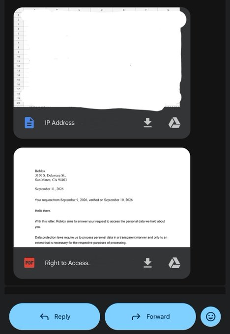 luvrlayy's tweet photo. @OutrfitCreator @Roblox at first they sent me this then i replied to the email thread asking for my chat logs https://t.co/yzFwgFgTYt