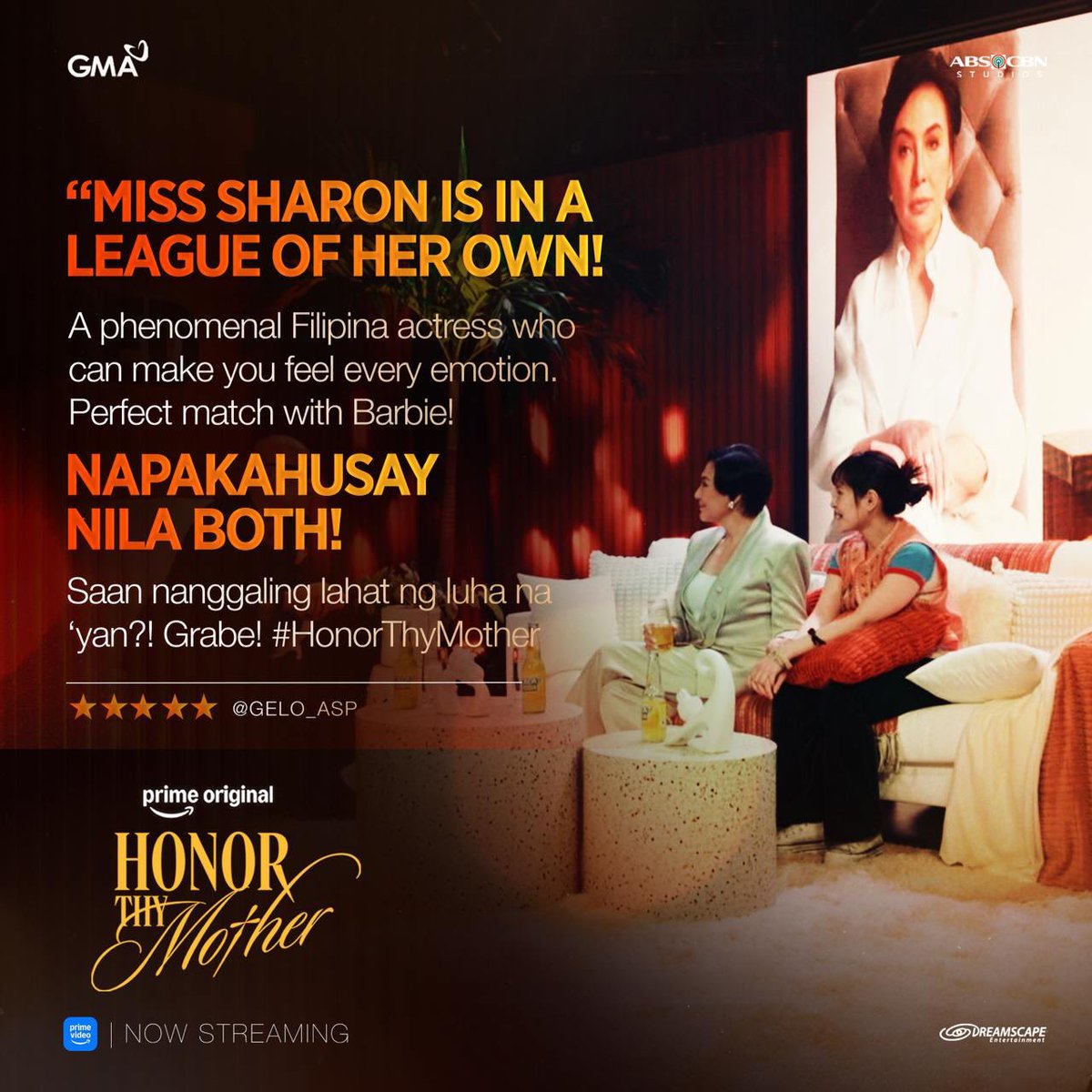 DreamscapePH's tweet photo. REVIEWS ARE IN! ✨🧡 See what everyone’s saying about #HonorThyMother Episodes 3 &amp; 4, NOW STREAMING exclusively on Prime Video! https://t.co/xyjoYvbxbY