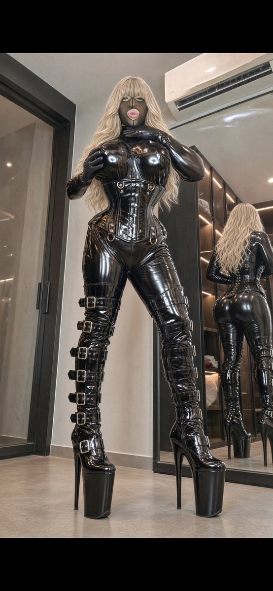 RubberVi's tweet photo. My friday attire. 

#latex #boots #rubberdoll https://t.co/d6myAd5A6T