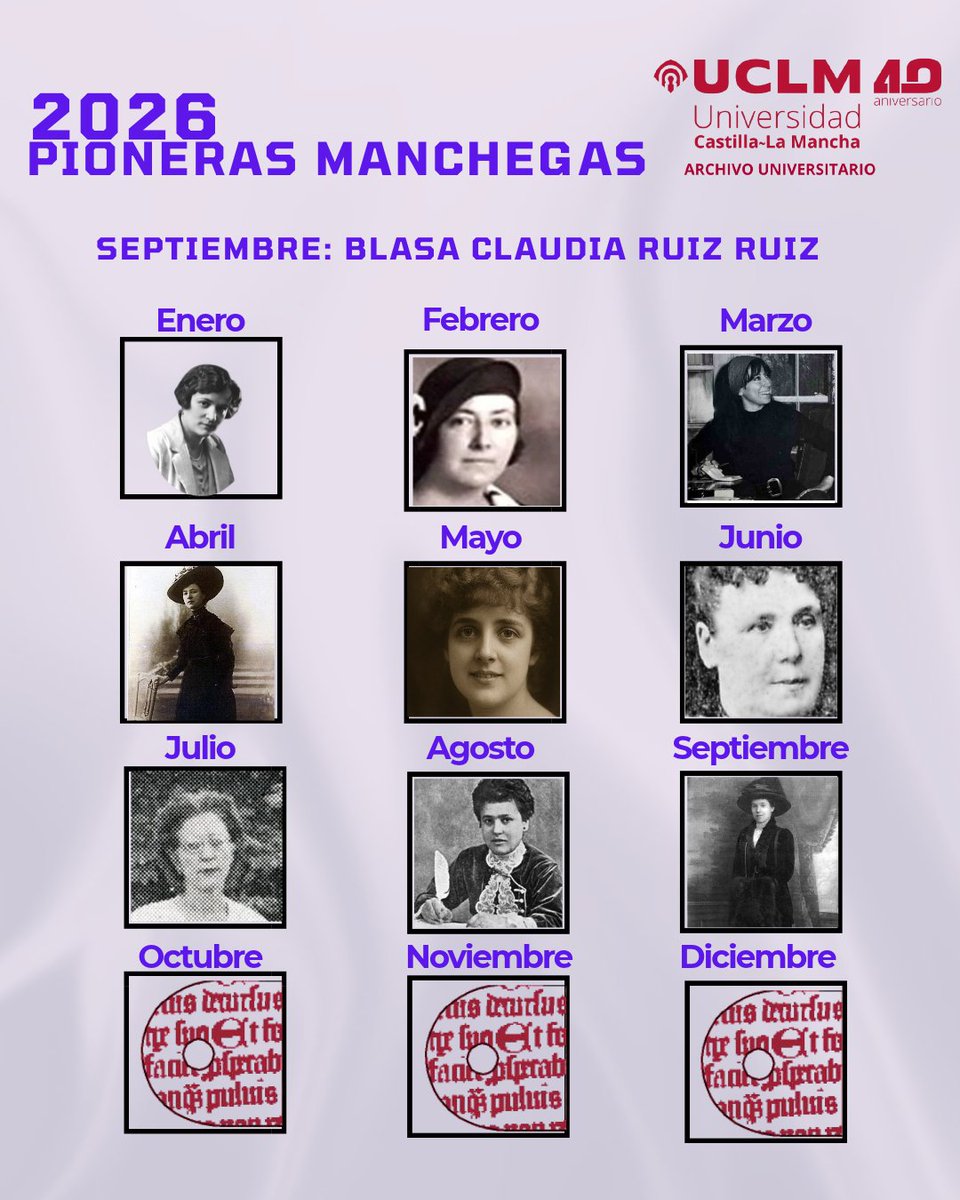 ArchivoUCLM's tweet photo. Este mes descubrimos a Blasa Claudia Ruiz Ruiz,  referente de la renovación pedagógica de comienzos del siglo XX.
🔎 visita nuestra expo virtual en:
https://t.co/PCX4BS10fo

@uclm_es  #PionerasUCLM   #PionerasManchegas   #uclm   #ArchivoUCLM   #Historia #CastillaLaMancha https://t.co/jWqqqwsLrF