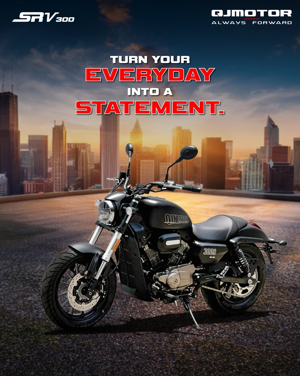 motovault's tweet photo. Make every ride count with the QJ Motor SRV 300, bringing together V-twin performance, bold styling, and unmistakable cruiser character.
✔Priced at ₹ 3.29 Lakh*
✔EMI starts from ₹ 4999/-
For more details, call us: 9966083004
Visit: https://t.co/VFoeIOrOYs
T&amp;C Apply* https://t.co/BdzrBxVy1Y