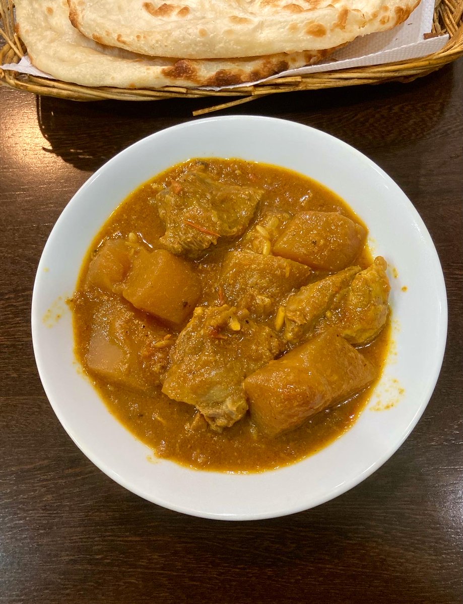 Sakinoufu's tweet photo. パキスタン料理🇵🇰大根入羊肉🐏咖哩を喰ふ。

#パキスタン料理 https://t.co/0XTDl6CoPL