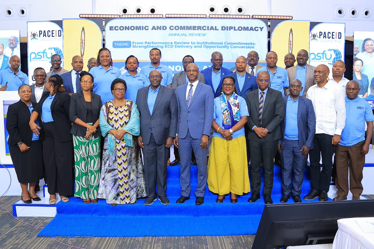 UgandaMFA's tweet photo. #ECD ANNUAL PERFORMANCE REVIEW

PSST @rggoobi, ECD should not be judged by the number of meetings we hold, engagements we undertake or opportunities we report. 

It must be judged by the exports realised, investments attracted, technology transferred, tourism generated and jobs created. 

Let us therefore remain focused, assign clear responsibilities and deadlines, and follow up consistently. 

@GovUganda’s role is to facilitate and remove barriers, while the private sector drives investment, production and exports. We must work together to turn the opportunities we identify into tangible results for Uganda.