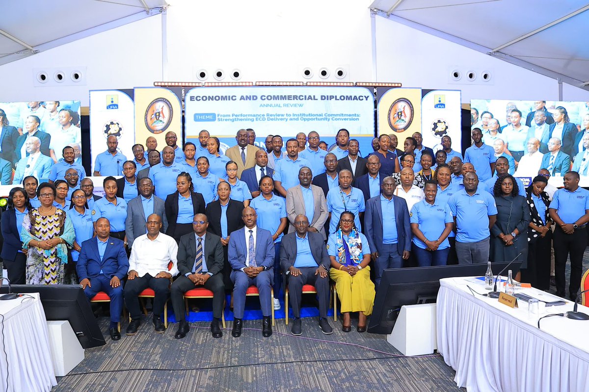 UgandaMFA's tweet photo. #ECD ANNUAL PERFORMANCE REVIEW

PSST @rggoobi, ECD should not be judged by the number of meetings we hold, engagements we undertake or opportunities we report. 

It must be judged by the exports realised, investments attracted, technology transferred, tourism generated and jobs created. 

Let us therefore remain focused, assign clear responsibilities and deadlines, and follow up consistently. 

@GovUganda’s role is to facilitate and remove barriers, while the private sector drives investment, production and exports. We must work together to turn the opportunities we identify into tangible results for Uganda.