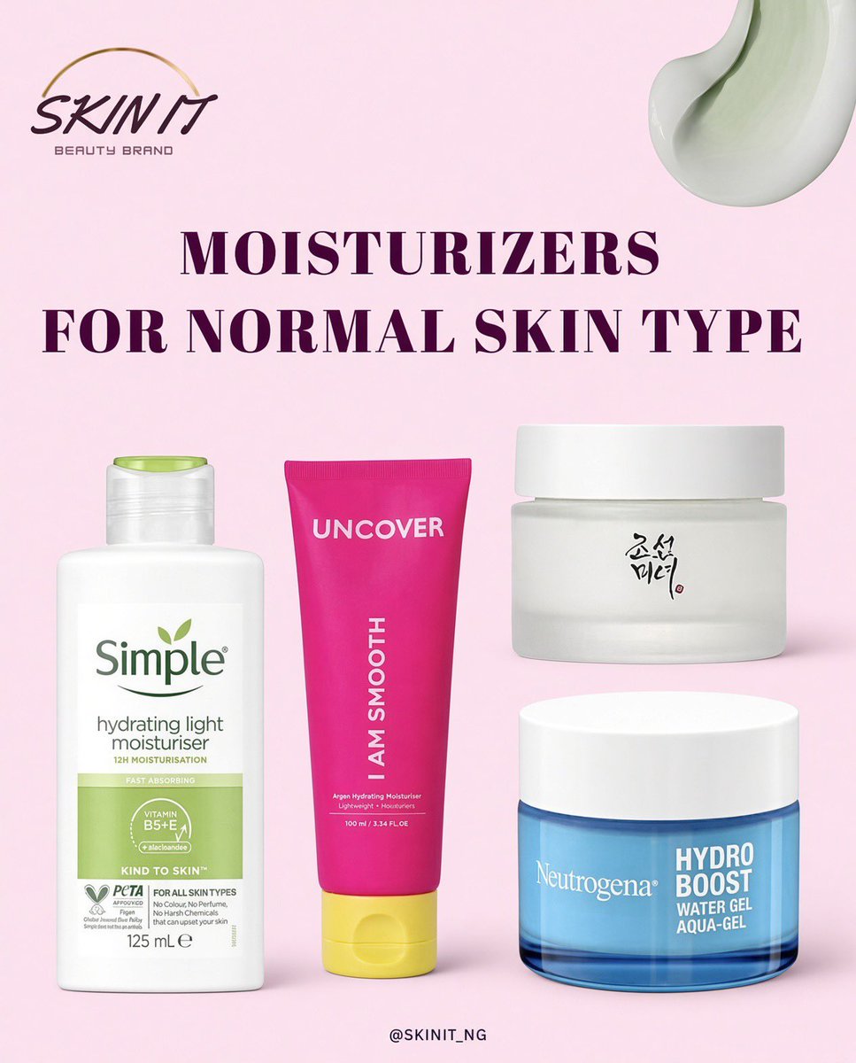 skinit_Ng's tweet photo. Oily? Dry? Combination? Normal? 👀

Whatever your skin type is, there’s a moisturizer that’s made to meet its needs. 🤍

Find your perfect match here 👇🏾 Shop now at https://t.co/14xZbUbH62 https://t.co/hmJ0gAKtLs