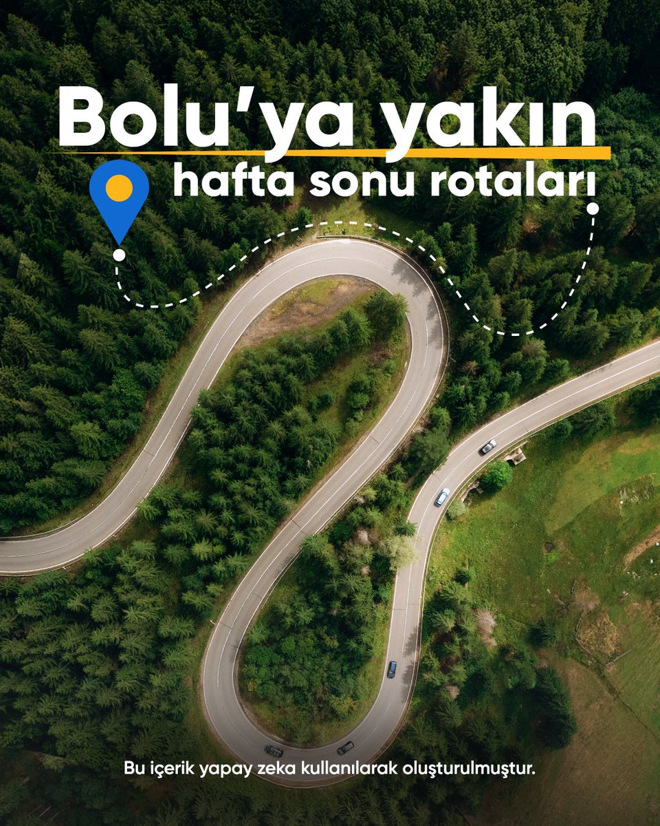 getpraticar's tweet photo. Bu seriyi çok sevdiniz, hafta sonu rotalarınıza ilham olmaya devam ediyoruz!

Bolu'ya yakın birbirinden keyifli rotalarımıza göz at, hafta sonuna doğayla iç içe yeni bir keşif ekle!

📍 Abant Gölü: Göl manzarası, yemyeşil doğası ve huzurlu atmosferiyle şehirden uzaklaşmak isteyenler için keyifli bir kaçış noktası.

📍 Gölcük Tabiat Parkı: Ormanların arasında uzanan gölü ve sakin atmosferiyle doğayla baş başa kalabileceğin eşsiz bir rota.

📍 Yedigöller Milli Parkı: Birbirinden güzel gölleri, yemyeşil ormanları ve doğanın sunduğu eşsiz manzaralarıyla keşfetmeye değer bir hafta sonu rotası.

Rotanı seç, yolculuğun keyfini Praticar’la yaşa!