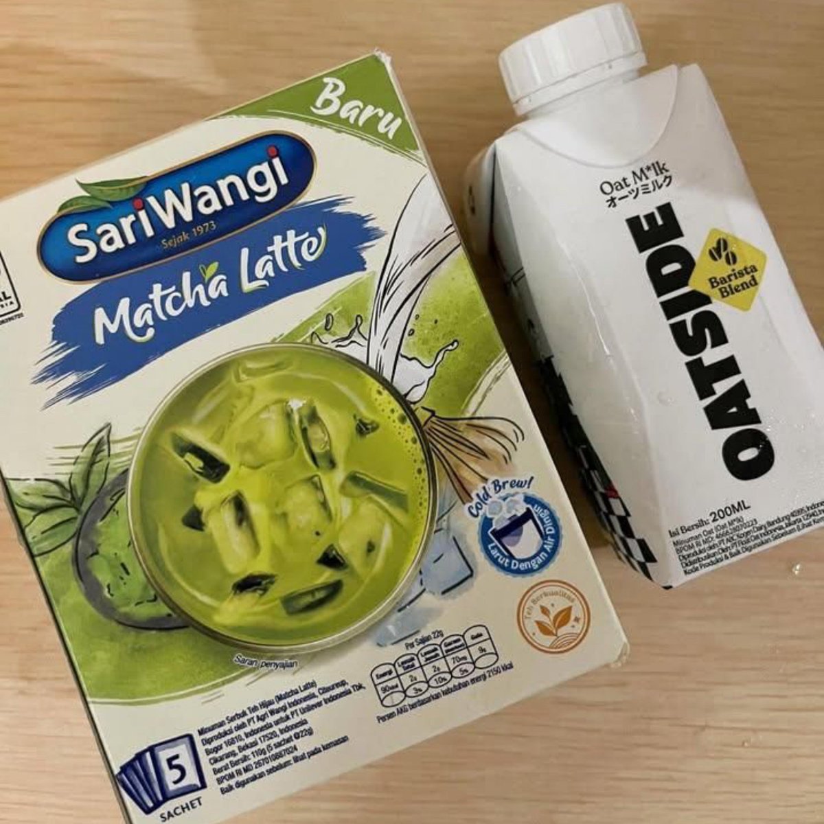 aquadreamt's tweet photo. PLS TERNYATA INI ENAK BANGET? ngematcha versi murah, creamy + manisnya passs🥹💗 https://t.co/oVTNy96vHh