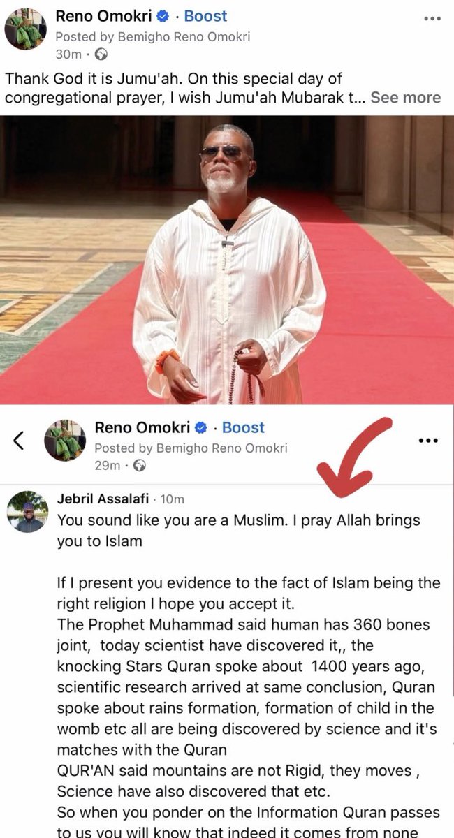 renoomokri's tweet photo. Dear Jebril,

Thank you for your feedback. God created diversity for a reason. I love Islam, respect Prophet Muhammad, Salla Allahu alayhi Wasalaam, and strongly believe in Tawhid. Though I follow the teachings of the Jewish Rabbi Yeshua (Jesus, Nabi Isa), you may be surprised to learn that the teachings you see in the Bible and al-Quran are also found in my own ancestral religion. 

My ancestors practised Catholicism alongside Ife Traditional African Religion. While the mainstream Lukumi Yoruba call the One True God Eledumare, we Itsekiri use the term Edumale. These are all names for the same Being, who is the Supreme God. 

The mistake many people make is to think that Ifa Traditional African Religion is polytheistic, that is, that it has many gods. That is erroneous, but understandable. 

There is only One God in Ifa Traditional African Religion and that is the Creator. 

To distinguish the Creator from the created, Itsekiris use the term Oritse. For example, my name and the names of ALL my children begin with Oritse. 

My name is Oritsebemigho. 

Oritse (Ori meaning head, and Tse meaning to create, hence Oritse means Head Creator) is the One True God. 

Oritse is called by the honorific title of Eledumare (or Edumale, if you are Itsekiri, like myself). Lukumi people who were enslaved in the Americas know Him as Olodumare. 

Eledumare is the only God of Ifá. There are saints in Ifá who are NOT God. They are human beings who lived in antiquity and, because of their exploits in this world, were canonised and made Òrìṣà. 

For example, Ṣàngó was a real human being. He lived a very fulfilling life and inspired and impacted our people, and when he died, he was promoted to sainthood and became an Òrìṣà. 

Èṣù is not the devil or Satan. Èṣù was a human being who was very tricky. He would have been called a 419 if he were alive today. When he died, he became an Òrìṣà in much the same way that God sometimes uses mischievous spirits in the Jewish Tanakh, as we see in 1 Kings 22-20-23. 

Even the way my ancestors heard from God is EXACTLY the way the Jews in the Tanakh consulted with the Creator-casting of lots, or divination, which we see in Leviticus 16:8, Numbers 26:55, 1 Samuel 14:41, amongst many others. 

Even the Disciples and Apostles of Yeshua (Jesus, Isa), practiced casting of lots in their lifetimes. We see this in Acts 1:26:

"Then they cast lots, and the lot fell to Matthias; so he was added to the eleven apostles."

Joseph, whom you know as Yusuf, was a diviner. We see this in Genesis 44:5. Ifa priests are just that. They are also diviners. 

In Ifa Traditional African Religion, we knew of Noah long before the colonists came. Lukumi Yorubas are called Omoluabi. The full meaning of that word is Omo-ti-Olu Iwa-bi, meaning children that the Lord of moral character gave birth to. 

The word Oluwa does not exist in Lukumi. It is a corruption of the words Olu-Iwa. That Olu-Iwa is the biblical Noah.

In the Jewish Tanakh, Noah is the great-grandfather of Nimrod. Nimrod is the word used in the English and European translations.

The actual word used in the Hebrew Jewish Tanakh is Namurud, which is the same as in Arabic. 

That Namurud is known in Odu Ifá as Lamurudu, the father of Odu-Dudu-Iwa, or Oduduwa for short.

In Lukumi-Yoruba, the words N and L are interchangeable.

For example, some Yoruba people pronounce the Islamic name Ni'mah as Nimota. But others pronounce it as Limota. And others say ki ni owi (what did you say?), while others say ki’lo wi, meaning the same thing.

Some Lukumi say Nà to mean "to beat"; others say Là. Some say Nọ̀, meaning to wipe, and others say Lọ̀.

So, Lamurudu could as well be pronounced Namurudu. Now, what is the difference between Namurudu and Namrud? 

You may ask, how did Moses learn our secrets? Because Moses was married to a Black African-Numbers 12:1, whose father taught Moses almost everything Moses knew-Exodus 18:24.

Thanks again, and may God bless you. 

Bemigho Reno Omokri