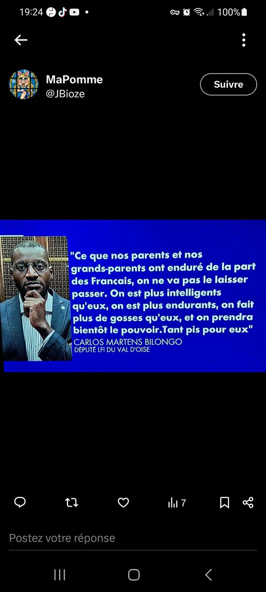 mathildepane's tweet photo. @FrnceFnon1 @Psyhodelikus @aqira_youssef On a peur du grand remplacement proné par lfi faut comprendre les blancs https://t.co/SqEkm7khrg