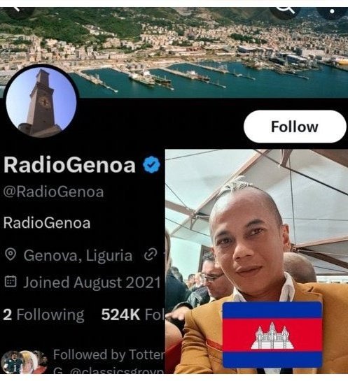 aligade3's tweet photo. Daily reminder that RadioGenoa is a fool from Cambodia living in Italy who doesn't speak Italian https://t.co/ePtnJgHJf6