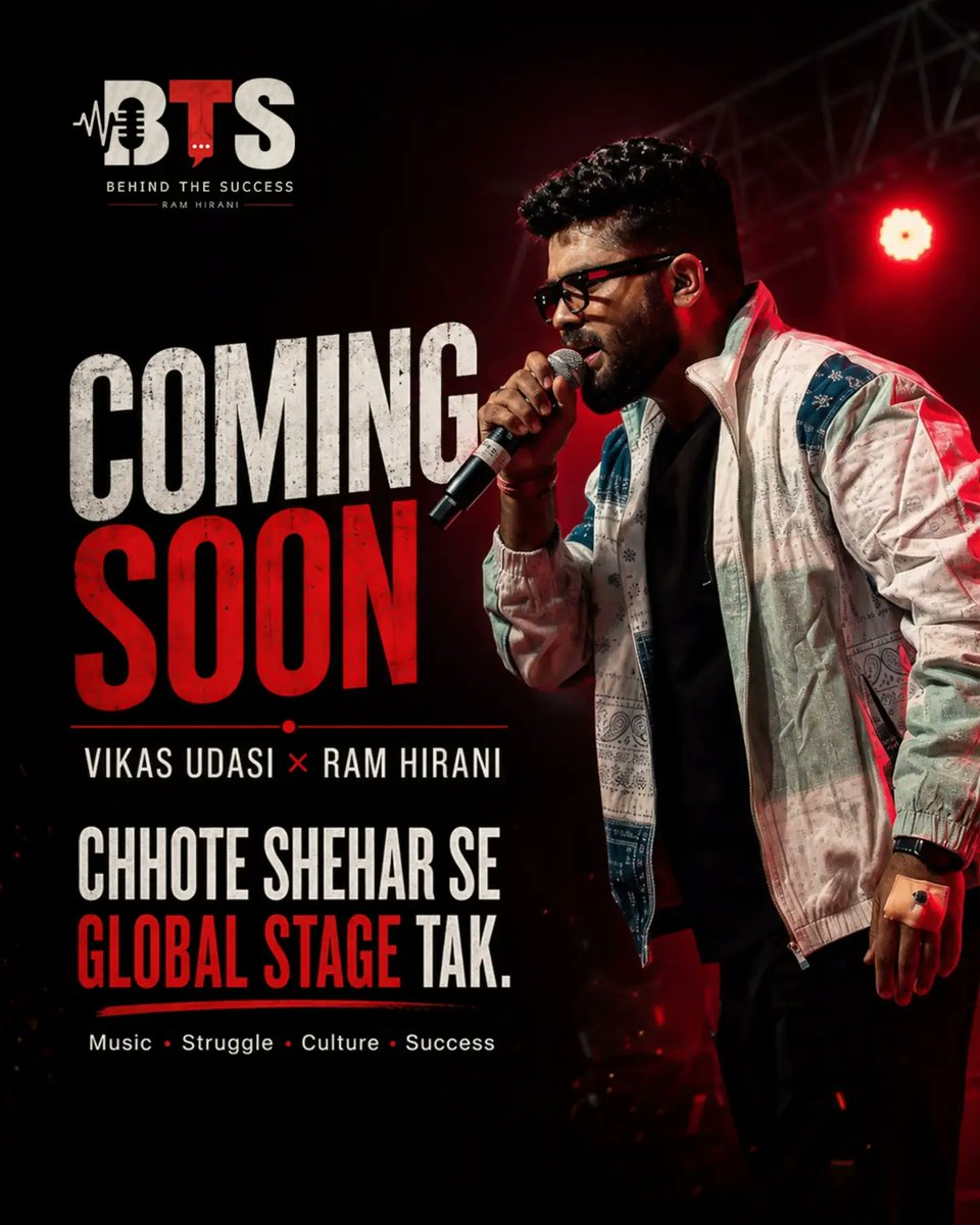 FlorrieBrels5's tweet photo. From a small town to the biggest stages. Vikas Udasi and Ram Hirani discuss the journey behind the spotlight—from music and struggle to culture and success. The stage shows success, but the journey tells the real story. Coming soon. https://t.co/qTxpGrMhwG