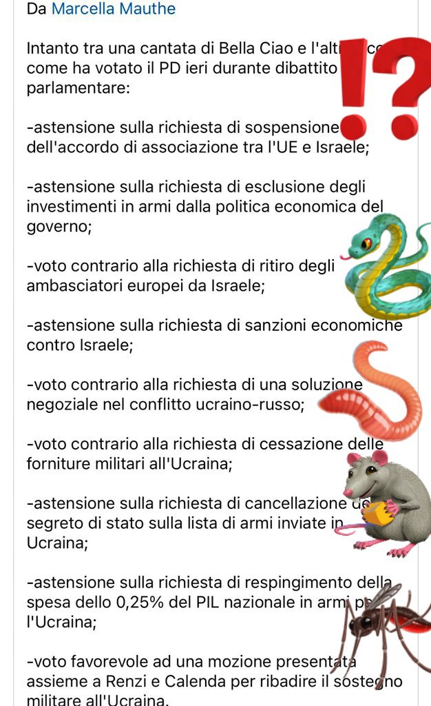 LauraFoschi6's tweet photo. @togreco Le esternazioni sulla #diserzione di @VirginiaLibero sono state immediatamente ridimensionate.
La loro valenza si riduce ad una proiezione di dualismo a #scopi #elettorali per un #PD #fascio-#sionista e #guerrafondaio,ormai noto come #partito del #riarmo.
#Virginia #Libero
🇮🇹🇵🇸☮️ https://t.co/nOarIKnX6M