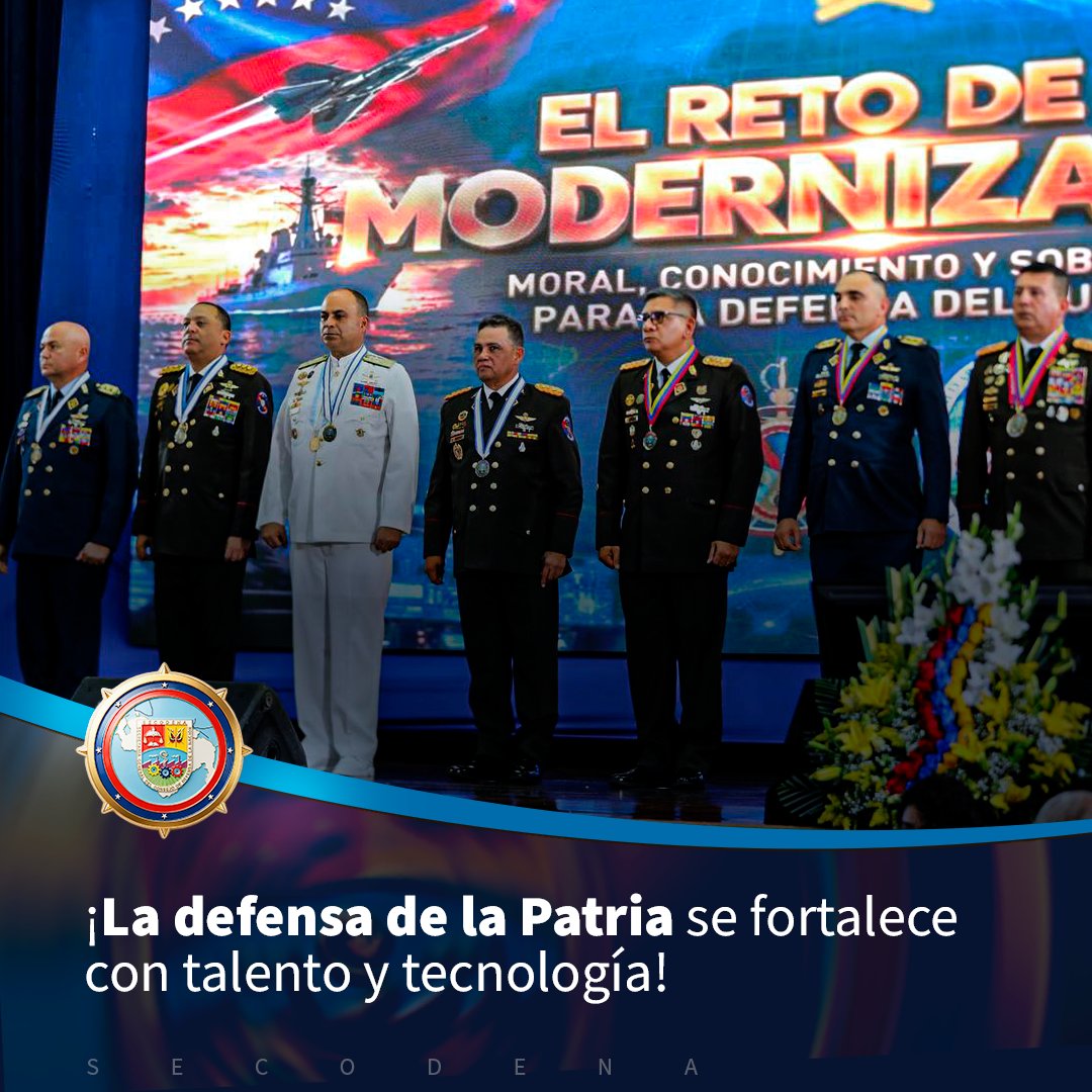 secodena_ve's tweet photo. El MG. Jesús Villamizar Gómez, Sec. Gral. de SECODENA, acompañó al GJ. Gustavo González López, Ministro de Defensa, en el inicio del año académico y la activación de la Academia Militar de Sistemas No Tripulados (UMBV), impulsando educación de vanguardia para la Patria. https://t.co/fhiBWQH9B9