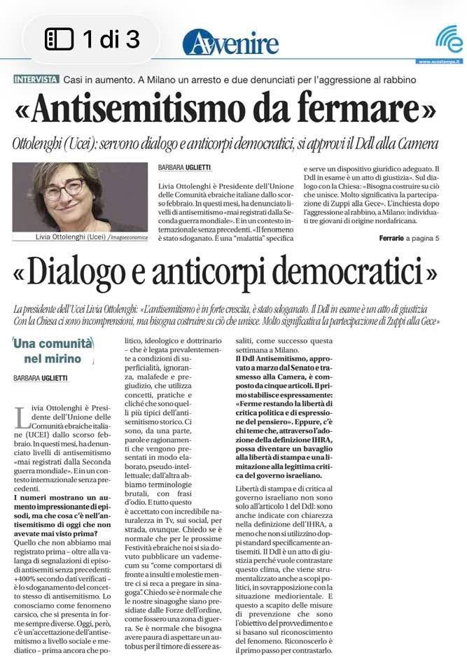 UAItaliaIsraele's tweet photo. Sì al DDL ANTISEMITISMO anche da UCEI https://t.co/gYZHxGp5va