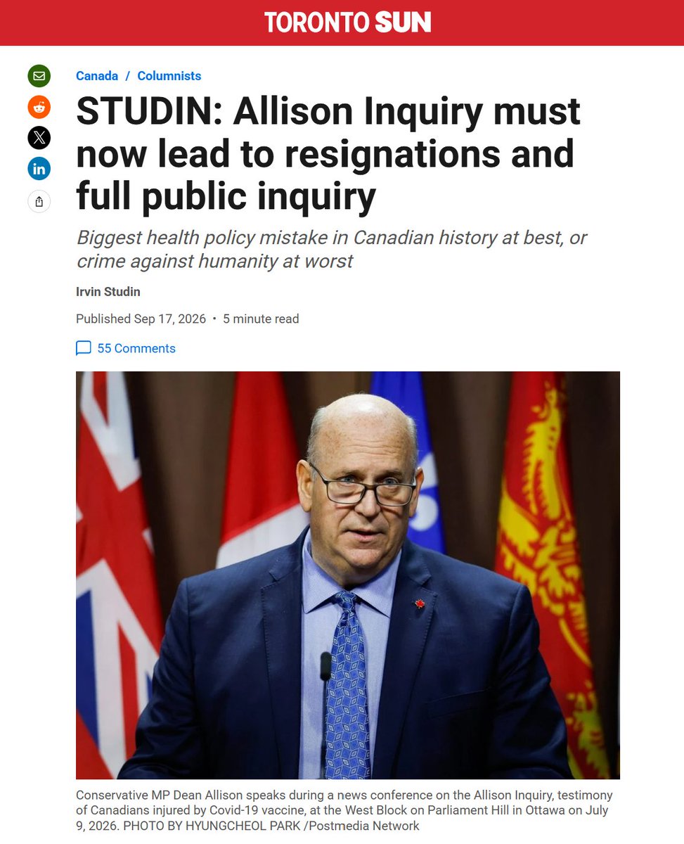 P_McCulloughMD's tweet photo. BREAKING--Toronto Sun Capitulates on COVID-19 Vaccines — And That Could Change Everything

Allison Inquiry ripped the bandaid off the public health debacle and the fallout has begun. URL TheFocalPoints.  @McCulloughFund @AllisonInquiry @DeanAllisonMP @Shawnbuckleylaw @NCICanada @Inquiry_Canada @VaccineChoiceCA @canary_covid @susyq969 @Canadians4Truth @GoTalkTruth @JasonLavigneAB @riseupcan @DanDicksPFT @JesslovesMJK @IrvinStudin @TheTorontoSun
