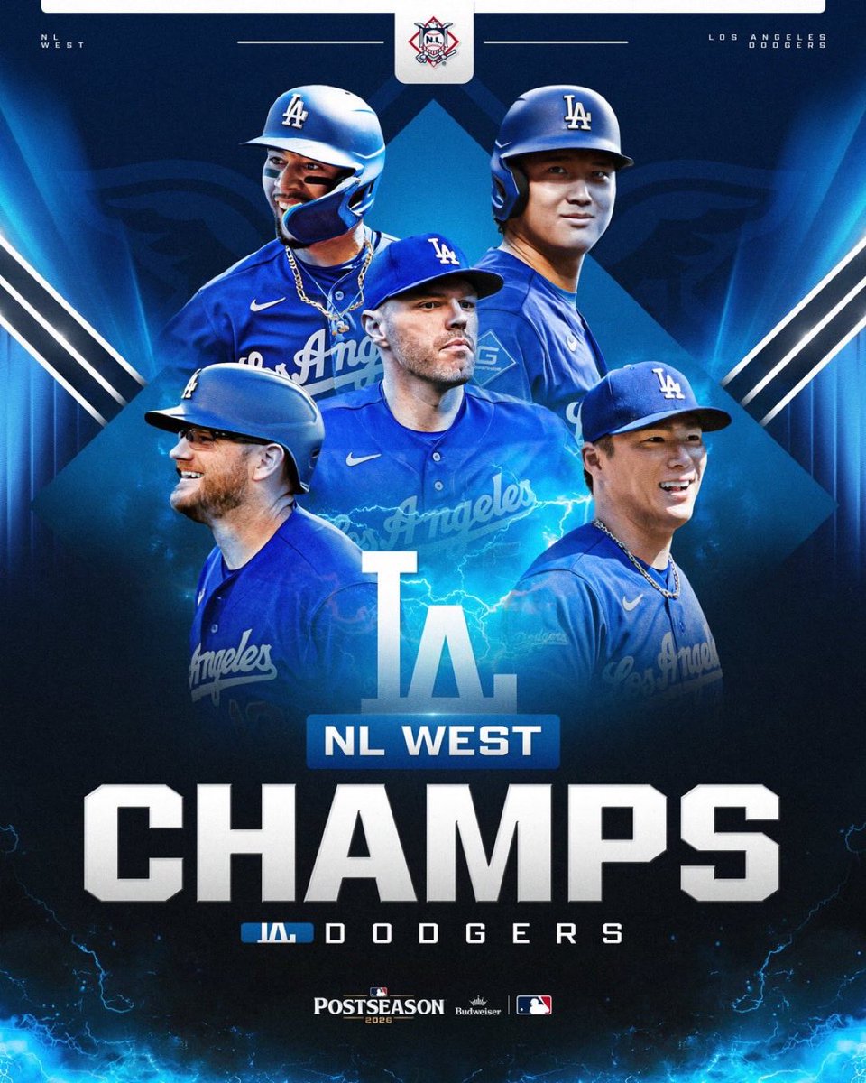 hernanqo's tweet photo. 🚨 🏆 CAMPEÓN DEL OESTE

#Dodgers @Dodgers  es Campeón de la División Oeste de la Liga Nacional.

✅️ #Dodgers  ha ganado el Campeonato en 13 de las últimas 14 Temporadas.

👉 #Giants lo ganó en 2021 en una cerrada batalla con #Dodgers  de 107 victorias contra 106. https://t.co/r1RRlrN8h3