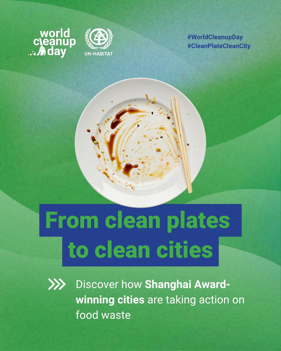 Shanghai_Award's tweet photo. 🍽️ From clean plates to clean cities 🏙️
#ShanghaiAward-winning cities are taking action across the food-waste journey.
Discover their solutions this #WorldCleanupDay 🌱
Part 1/2 — discover more in the next post 👇
@UNHABITAT
#CleanPlateCleanCity #FoodWaste #SustainableCities https://t.co/nJEfBQt0KE
