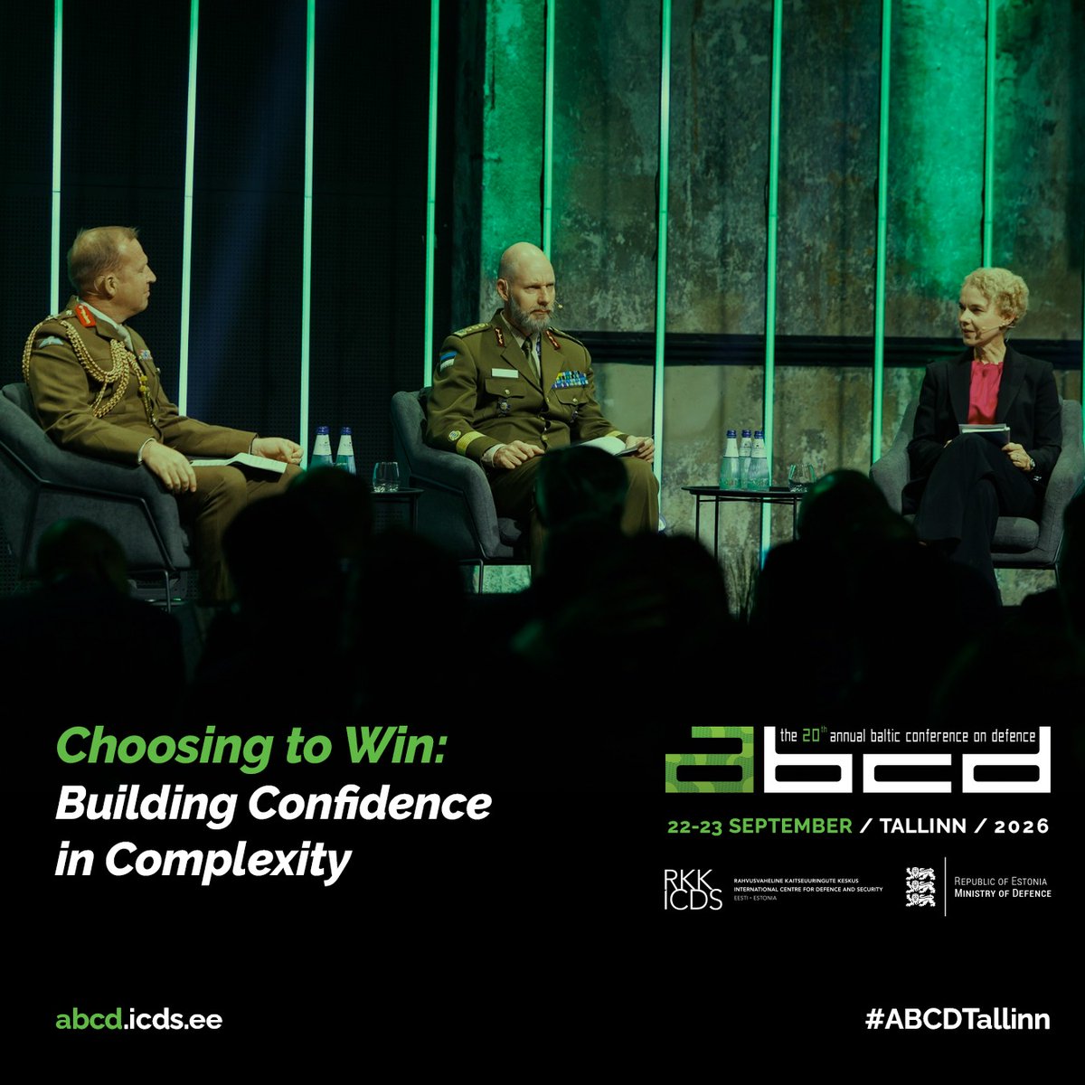 ICDS_Tallinn's tweet photo. Choosing to Win: Building Confidence in Complexity
On Tuesday, we will kick off with the 20th Annual Baltic Conference on Defence (ABCD). See you soon in Tallinn!
🟩 Check out the speakers and agenda: https://t.co/hvv7rYeYMh
#ABCDTallinn #EDW #EstonianDefenceWeek https://t.co/7klZGIWcWw