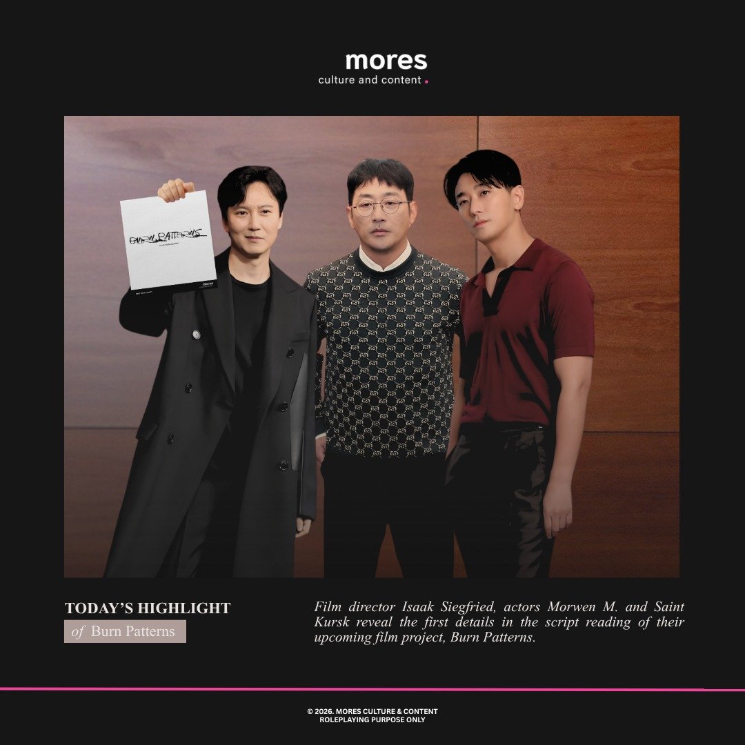 MoresCnC's tweet photo. ㅤ 
💌  𝗠𝗢𝗥𝗘𝗦 𝗖𝗨𝗟𝗧𝗨𝗥𝗘 𝗔𝗡𝗗 𝗖𝗢𝗡𝗧𝗘𝗡𝗧 
⠀⠀  18 September 2026    |    OFFICIAL INSTAGRAM

⠀⠀  𝗧𝗼𝗱𝗮𝘆'𝘀 𝗛𝗶𝗴𝗵𝗹𝗶𝗴𝗵𝘁: Isaak Siegfried, Morwen M.,
⠀⠀  and Saint Kursk for Burn Patterns
ㅤ️ㅤ️Script Reading.
⠀⠀  »  𝘚𝘦𝘦 𝘮𝘰𝘳𝘦 𝘣𝘦𝘭𝘰𝘸.
ㅤ https://t.co/yWzYXjLpVo