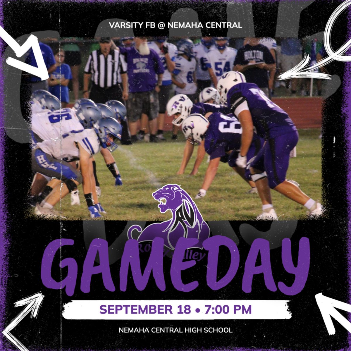 rvathletics337's tweet photo. π GAMEDAYπ
π Nemaha Central
π Seneca, KS
β° Kickoff β 7:00 PM
#ONERV https://t.co/rBBvDsaEaG