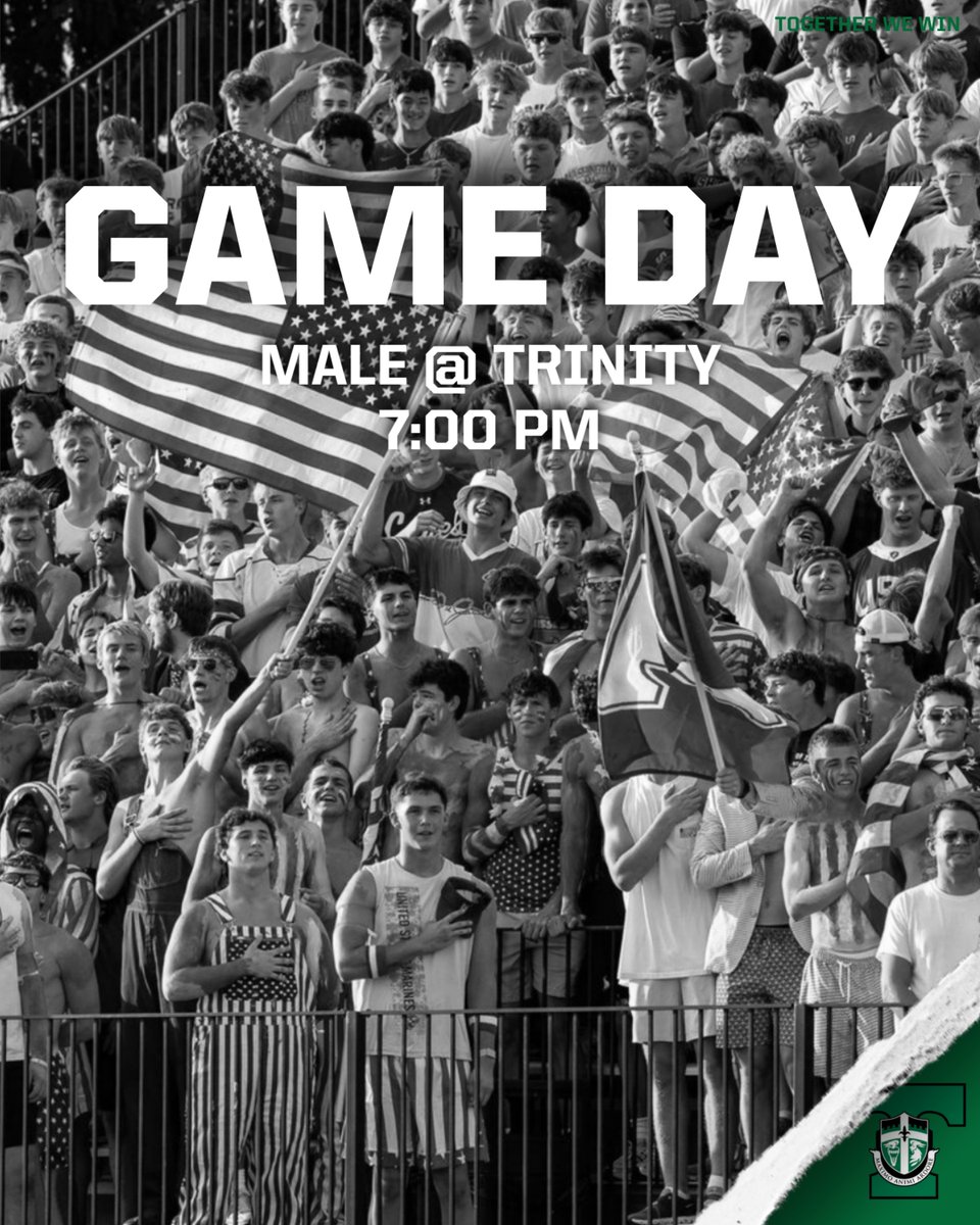 trinitysports's tweet photo. Trinity Football. Game Day. 

Rocks vs. Bulldogs
📍Marshall Stadium
⏰ 7:00pm
🎟️ $10 GoFan https://t.co/yL1VruPUAP
🛄 Clear bag policy
💻 WDRB/WAVE app or NFHS https://t.co/TYP7UUr617 
📻 AM 970 WGTK

Go Rocks! ☘️🏈 https://t.co/P3PVj9ZNiL