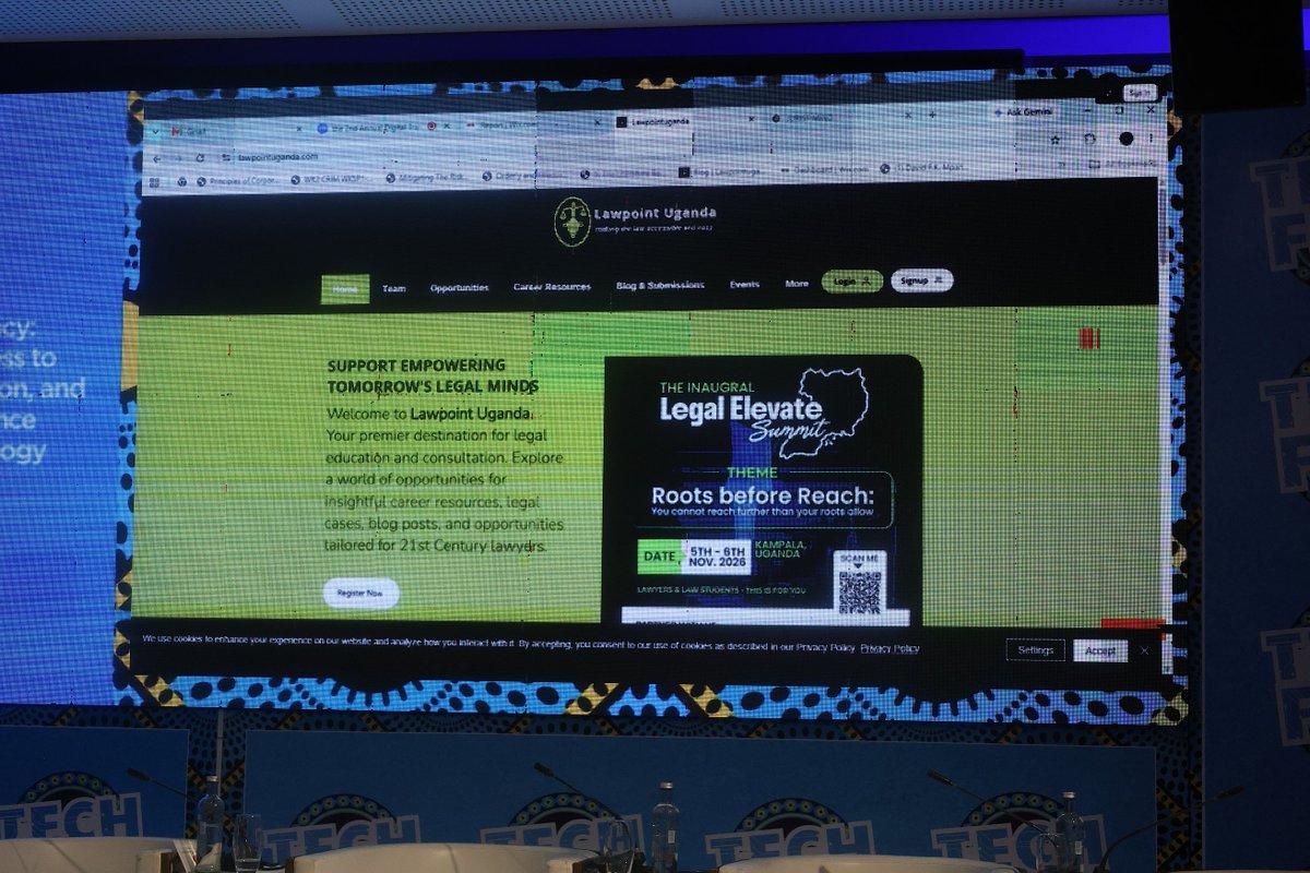 ug_lawsociety's tweet photo. #RNBTechFest2026: The first-ever #Hackathon 
@Lawpointuganda takes the stage. 

#DigitalTransformation  #LawyersOnECCMIS
