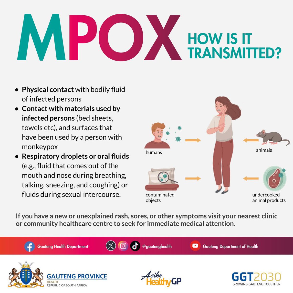 tumisole's tweet photo. #CountryDuty

The Department of Health has urged South Africans to exercise caution following a reported increase in #Mpox cases. 

An increase has been reported in Cape Town. https://t.co/yrQH5NT7T8