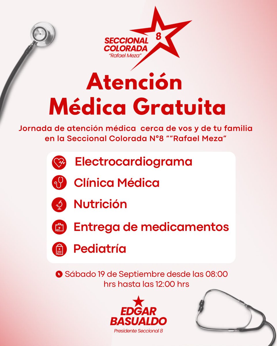 honorcolorado_'s tweet photo. Mañana tendremos la Asistencia Médica totalmente gratuita para que puedan venir a consultar y llevar medicamentos.
@BasualdoEdgar https://t.co/EOelEYn9mP