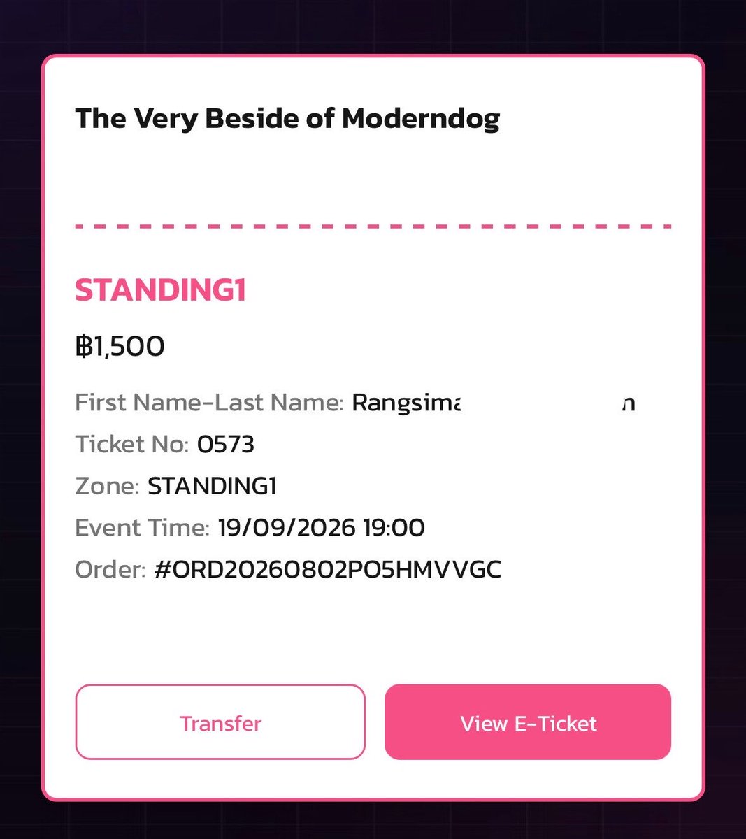 woonieselectie's tweet photo. ปล่อยบัตรคอนเสิร์ต Moderndog: The Very Beside of Moderndog ค่ะ บัตรยืนปล่อย 1,300 บาท (จาก 1,500 บาท) 

พอดีเราติดธุระค่ะ ใครสนใจรีบทักมาเลยน้าา คอนพรุ่งนี้แล้ววว🥹

#moderndog https://t.co/tePXg4GiXn