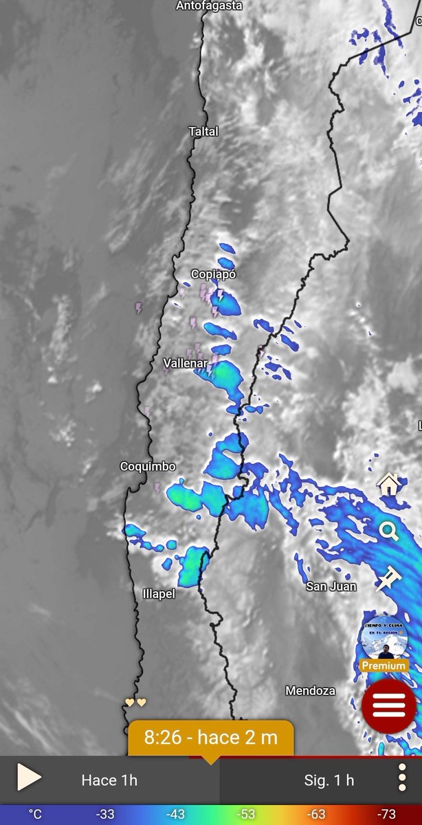 EdoWeatherman's tweet photo. Reporte matinal.

A esta hora se registrsan ⛈️ en sectores de la región de Atacama. Esto es solo el inicio porque esta tarde se espera un festival de tormentas eléctricas en diversos sectores del norte chico y la zona central.

Comenta situación actual de tu sector. https://t.co/oPHeVJuEQg