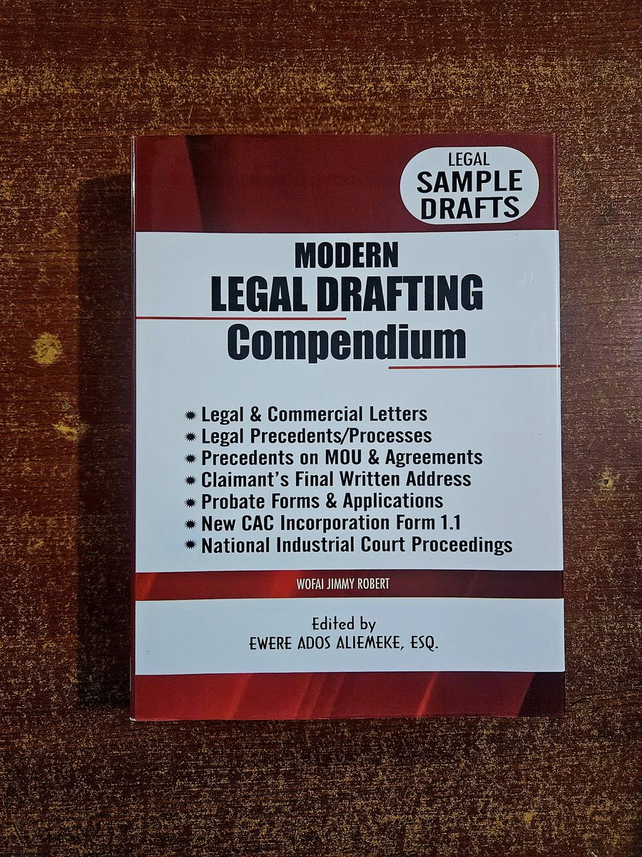 LegalNaija's tweet photo. Hiiii

For lawyers and law firms looking to represent their clients exceptionally and grow their practice here are some books and statutes we have on our website that you should check out. 

Order directly from the website and have the books delivered to you speedily. 

All on https://t.co/XaubrMabyB