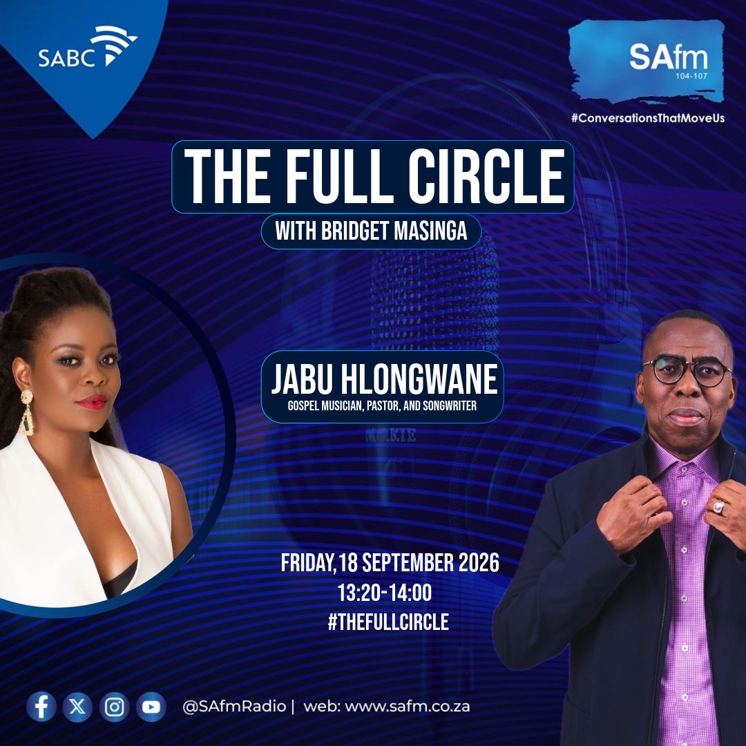 SAfmRadio's tweet photo. [ON AIR] 
#FullAccess: Jabu Hlongwane: Passing The Baton and Platforming The Gifted Through Gospel Music Spotlight. 

@BridgetMasinga is in conversation with Gospel Musician, Pastor and Singer/Songwriter @jabuhlongwane66 his latest venture. 

#TheFullCircle spotlighting the #ConversationsThatMoveUs