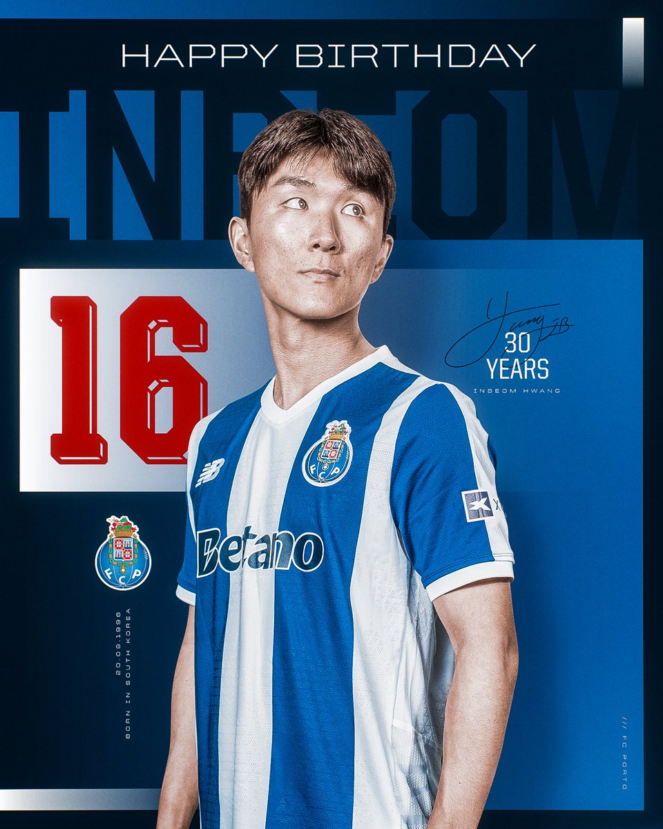 FCPorto's tweet photo. Happy birthday, Inbeom! 💙 생일 축하해! 🎂🐉 https://t.co/yqvfucD9Nf