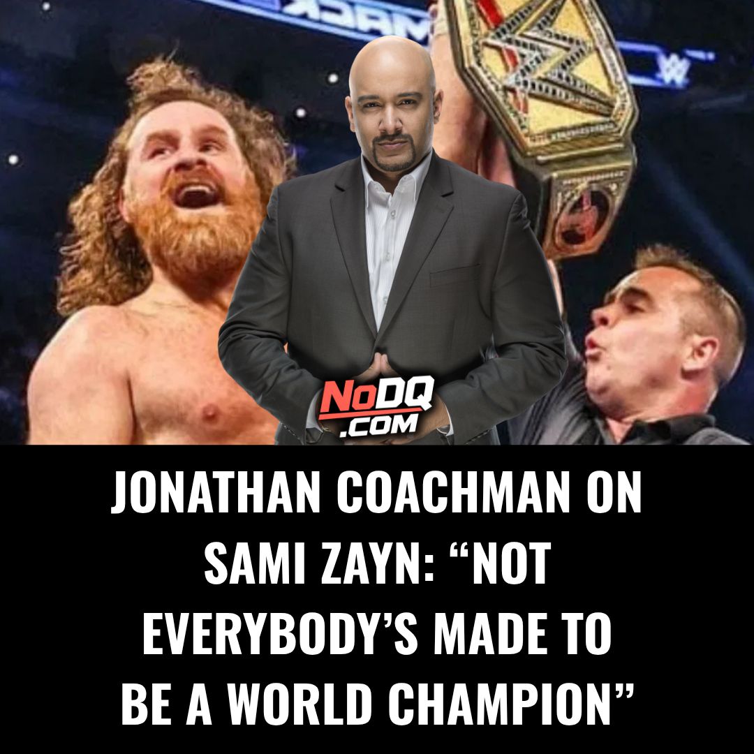 nodqdotcom's tweet photo. Jonathan Coachman on Sami Zayn: “Not everybody’s made to be a world champion” https://t.co/5VbGvPOgKG https://t.co/ABCiOrSVjM