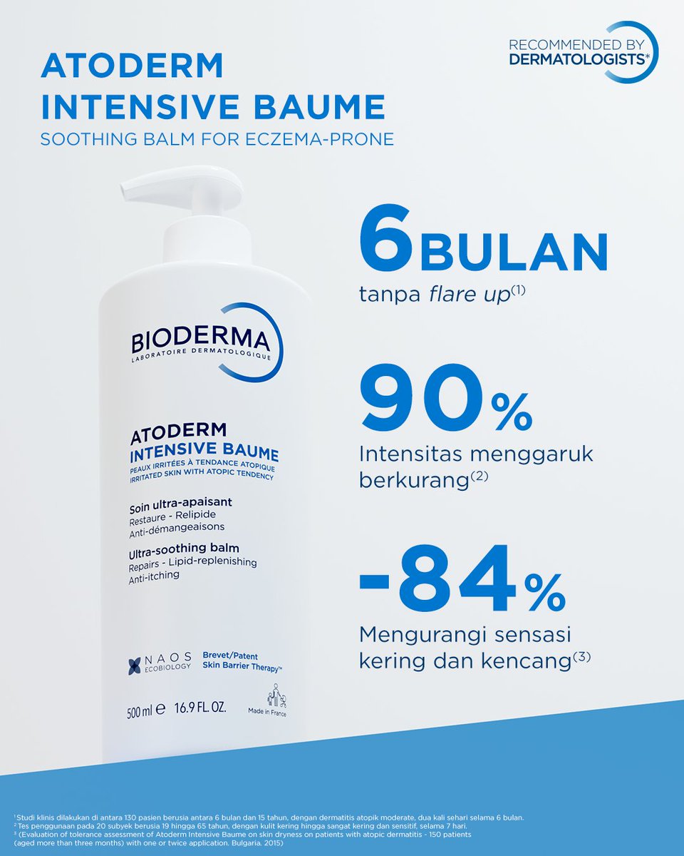 Bioderma_ID's tweet photo. Say goodbye to itching and severe dryness with the Bioderma Atoderm Intensive range, clinically proven to restore and protect eczema-prone skin. These real results could definitely tell!
 
Get yours now on Halodoc App!

#WorldEczemaDay #BiodermaIndonesia https://t.co/XJWbQfI82Z