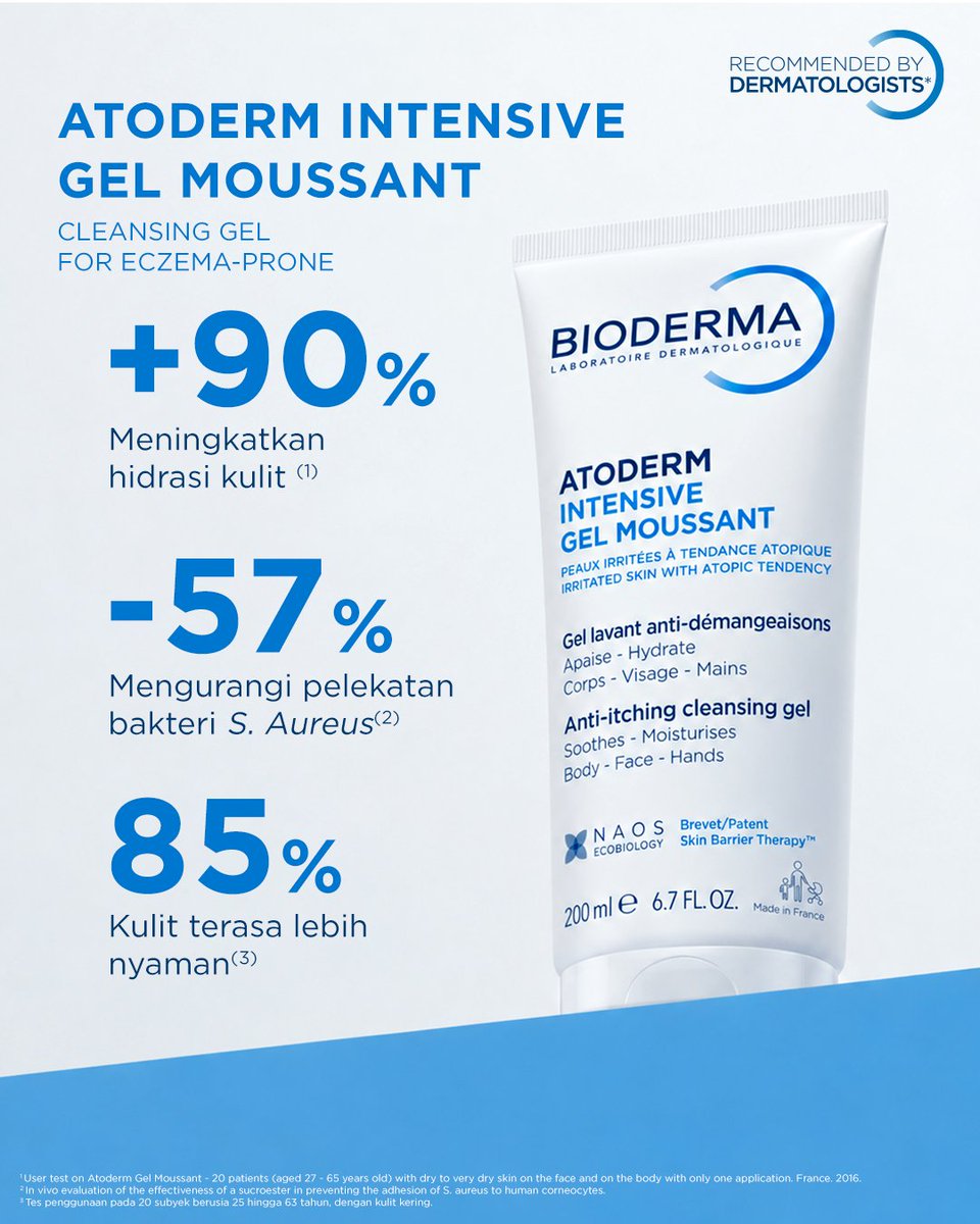 Bioderma_ID's tweet photo. Say goodbye to itching and severe dryness with the Bioderma Atoderm Intensive range, clinically proven to restore and protect eczema-prone skin. These real results could definitely tell!
 
Get yours now on Halodoc App!

#WorldEczemaDay #BiodermaIndonesia https://t.co/XJWbQfI82Z