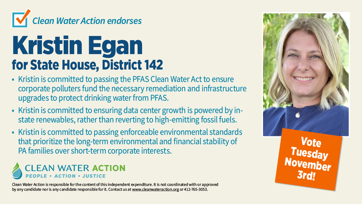 CleanH2OPA's tweet photo. Be a #CleanWaterVoter by voting for @egan_4pa &amp; help us flip a seat to someone who'll be a legislator that listens 1st, brings people together, &amp; delivers results. Harrisburg needs a lesson in protecting our #environment &amp; who better to do that than a school teacher of 20 + yrs. https://t.co/1oGxk23ZeX